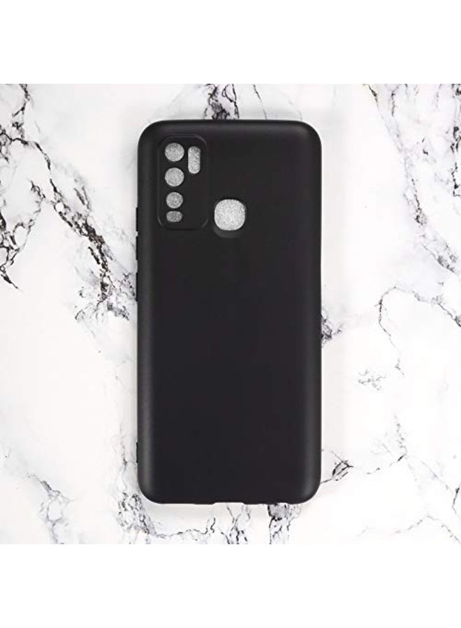 Protective Cover For Vivo X70 , Slim Fit Soft  Back TPU Case Flexible Silicone Cover Compatible For Vivo X70 - Black